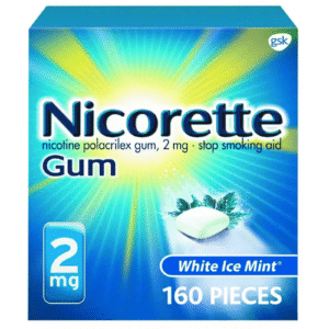 Nicorette Nicotine Gum 2mg White Ice Mint 160 Ct