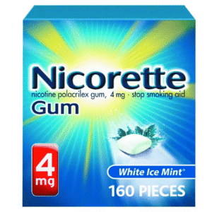 Nicorette Nicotine Gum 4mg White Ice Mint 160 Ct