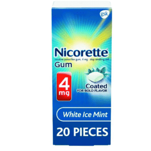Nicorette Nicotine Gum 4mg White Ice Mint 20 Ct